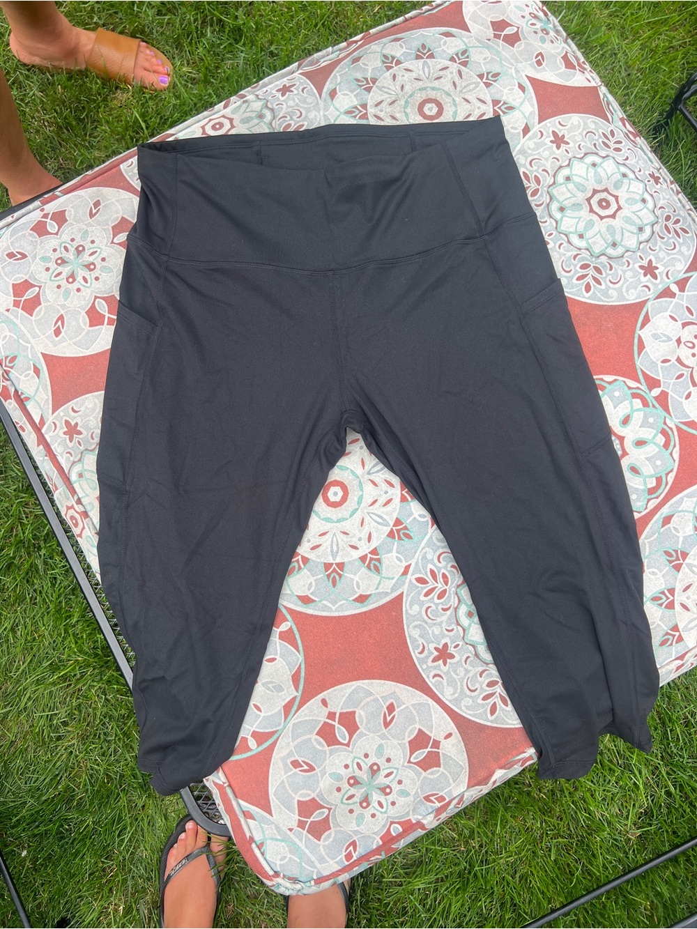 Amazon Black High-Waist Capris